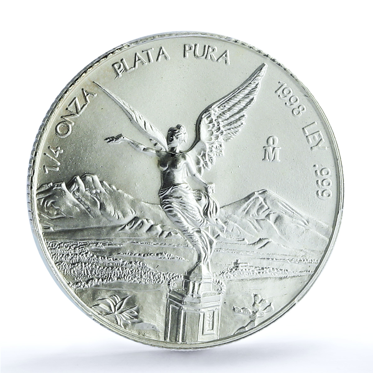 Mexico 1/4 onza Libertad Angel of Independence KM-611 MS68 PCGS silver coin 1998 Mexico 1/4 onza Libertad Angel of Independence KM-611 MS68 PCGS silver coin 1998
