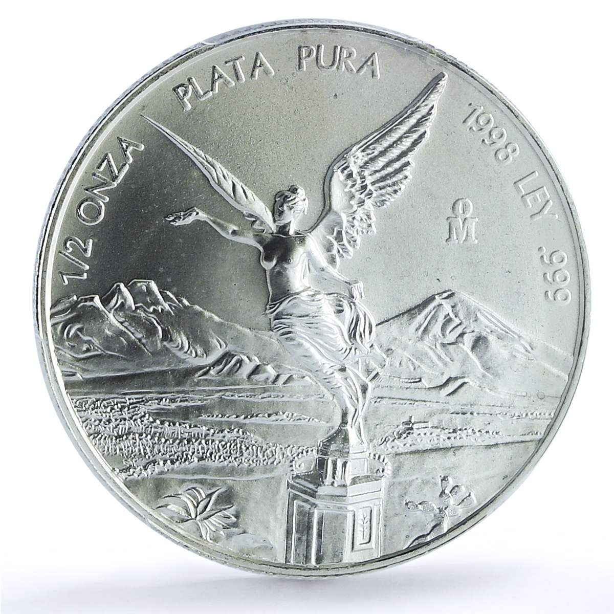 Mexico 1/2 onza Libertad Angel of Independence KM-612 MS68 PCGS silver coin 1998 Mexico 1/2 onza Libertad Angel of Independence KM-612 MS68 PCGS silver coin 1998