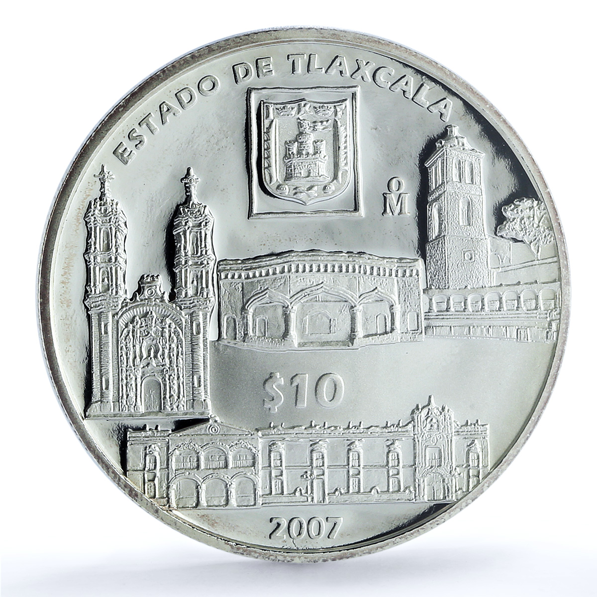 Mexico 10 pesos Tlaxcala State KM-844 Church PR 69 PCGS silver coin 2007 Mexico 10 pesos Tlaxcala State KM-844 Church PR 69 PCGS silver coin 2007