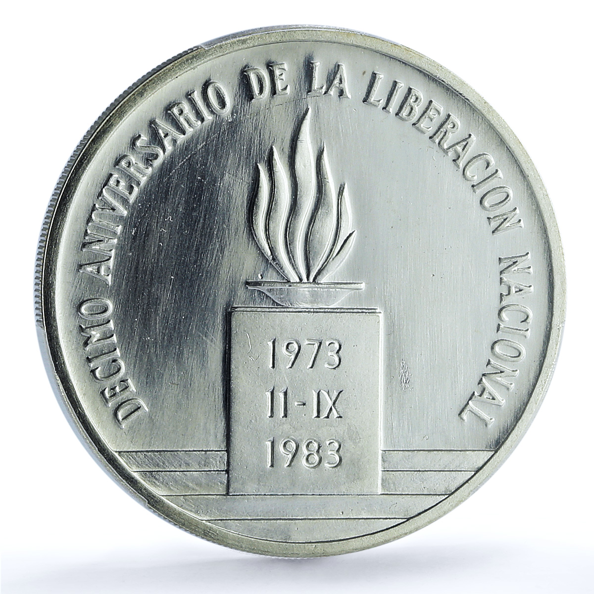 Chile 1 onza Liberation KM-225 X#5 Anniversary Torch PR 65 PCGS silver coin 1983 Chile 1 onza Liberation KM-225 X#5 Anniversary Torch PR 65 PCGS silver coin 1983