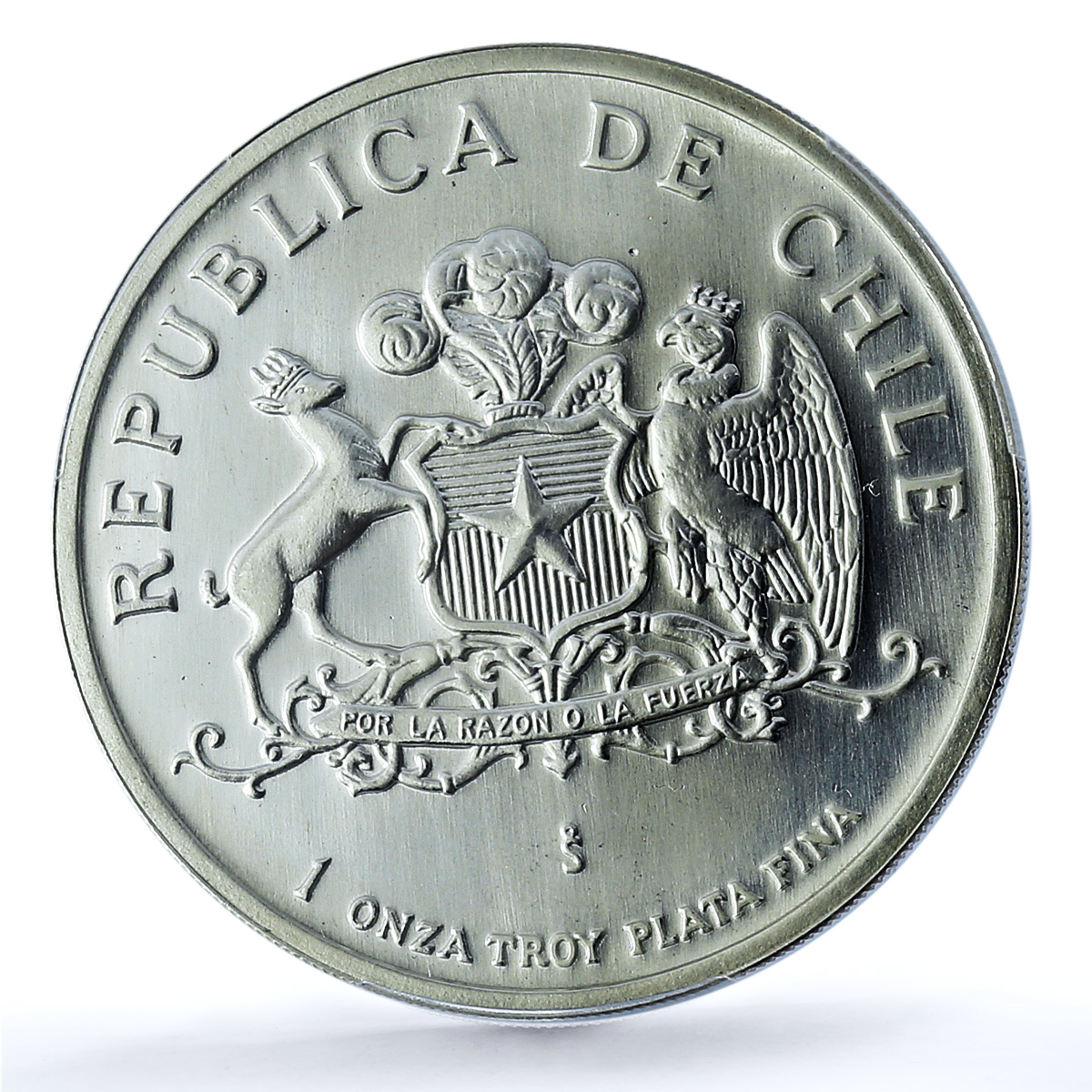Chile 1 onza Liberation KM-225 X#5 Anniversary Torch PR 65 PCGS silver coin 1983 Chile 1 onza Liberation KM-225 X#5 Anniversary Torch PR 65 PCGS silver coin 1983
