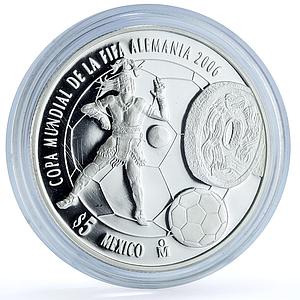 Mexico 5 pesos Football World Cup Germany KM-770 Indian proof silver coin 2006