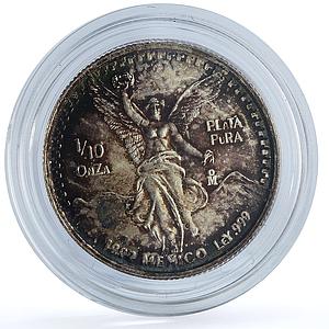 Mexico 1/10 onza Libertad Angel of Independence KM-543 Bullion silver coin 1992