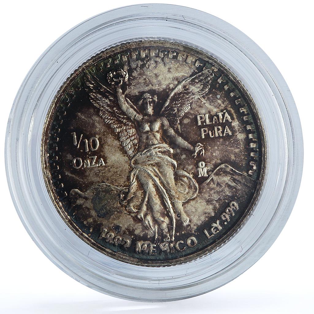Mexico 1/10 onza Libertad Angel of Independence KM-543 Bullion silver coin 1992