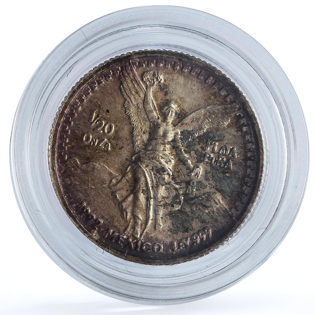 Mexico 1/20 onza Libertad Angel of Independence KM-542 Bullion silver coin 1992