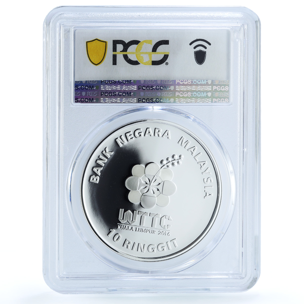 Malaysia 10 ringgit Table Tennis Cup KM-225 Sports PR 70 PCGS silver coin 2016 Malaysia 10 ringgit Table Tennis Cup KM-225 Sports PR 70 PCGS silver coin 2016