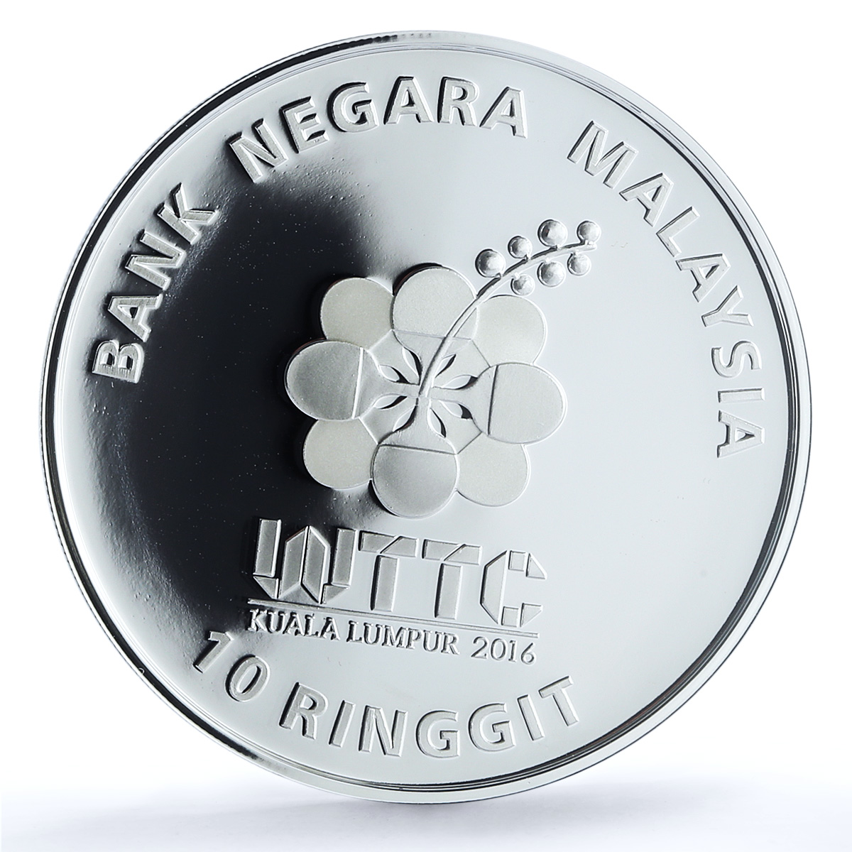 Malaysia 10 ringgit Table Tennis Cup KM-225 Sports PR 70 PCGS silver coin 2016 Malaysia 10 ringgit Table Tennis Cup KM-225 Sports PR 70 PCGS silver coin 2016