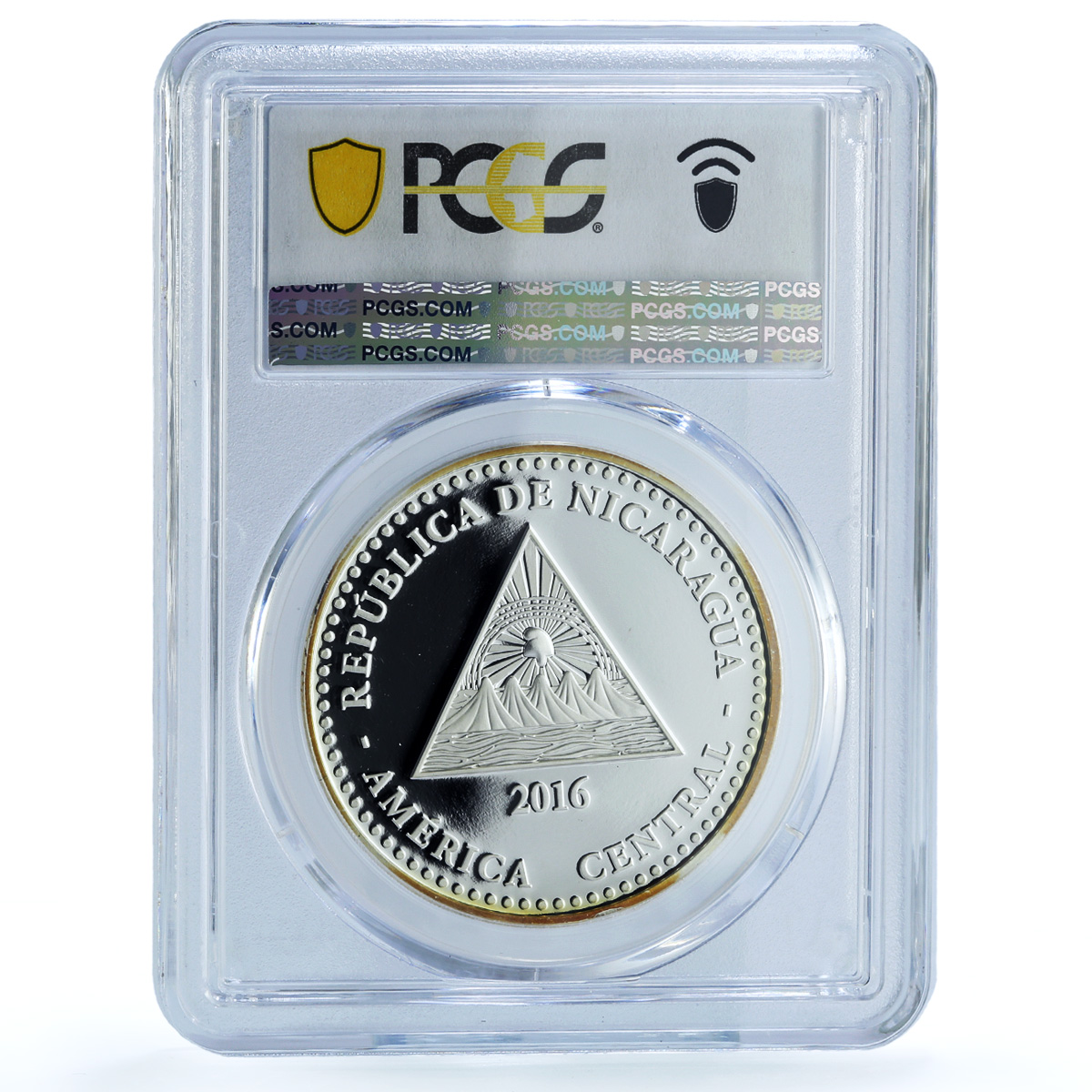 Nicaragua 10 cordobas Sea Turtle Paslama F15 KM-116 PR 69 PCGS silver coin 2016 Nicaragua 10 cordobas Sea Turtle Paslama F15 KM-116 PR 69 PCGS silver coin 2016