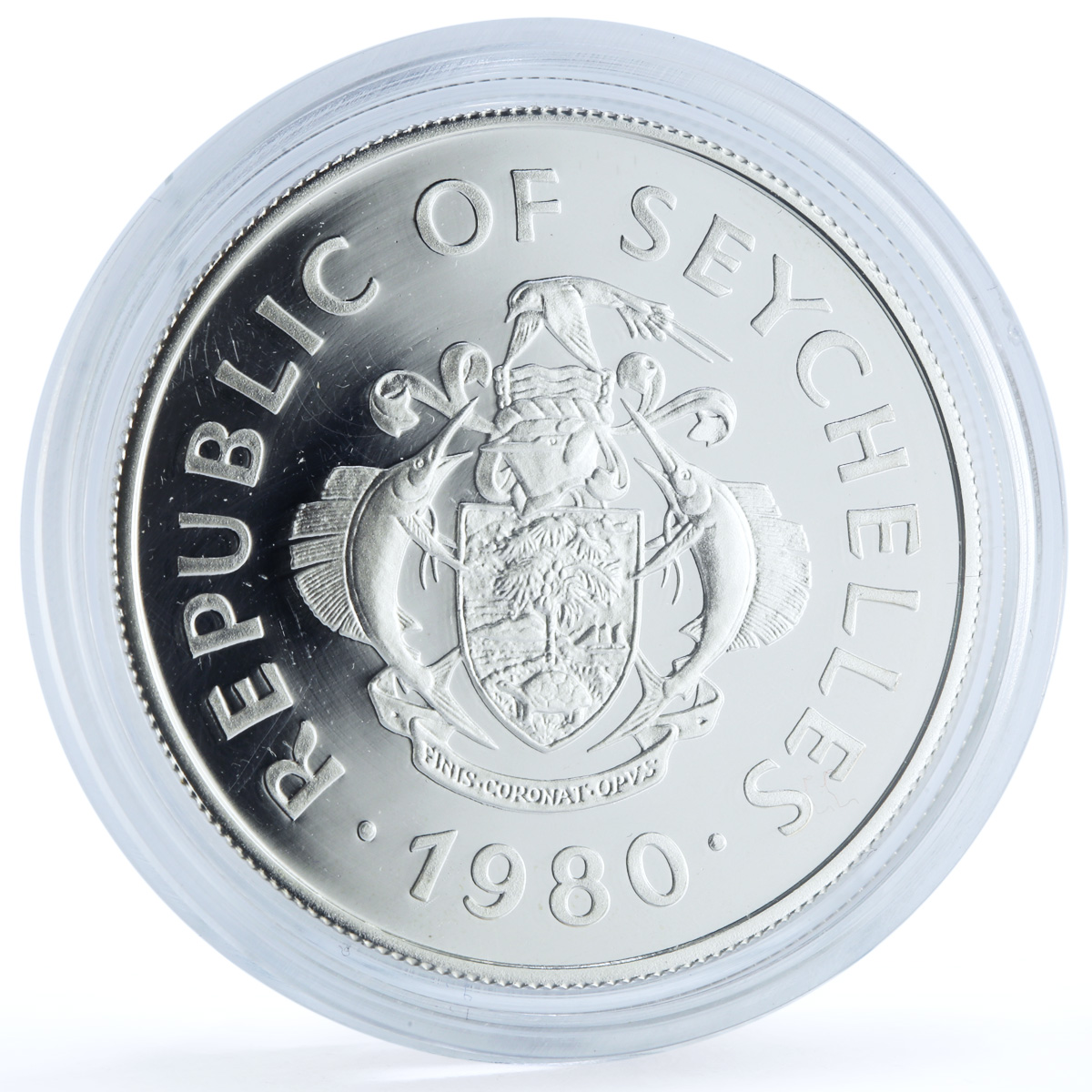 Seychelles 50 rupees Year of the Child KM-42 UNICEF proof silver coin 1980