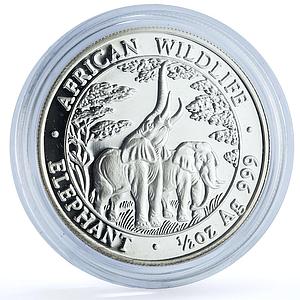 Zambia 2000 kwacha Elephant KM-184 African Wildlife Fauna proof silver coin 2003
