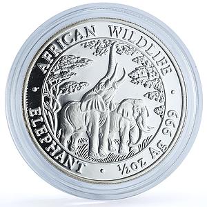 Zambia 2000 kwacha Elephant KM-184 African Wildlife Fauna proof silver coin 2003