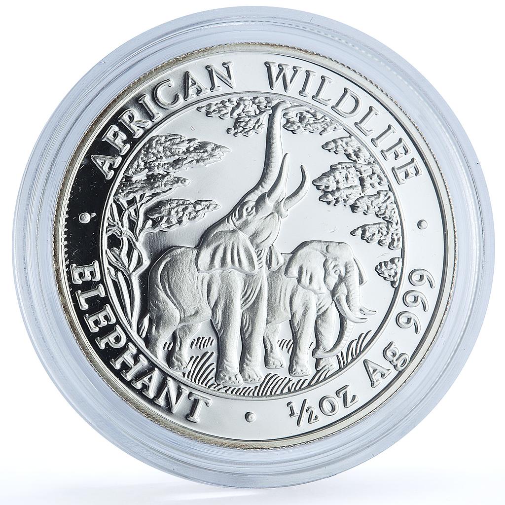 Zambia 2000 kwacha Elephant KM-184 African Wildlife Fauna proof silver coin 2003