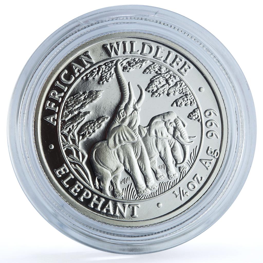Zambia 1000 kwacha Elephant KM-183 African Wildlife Fauna proof silver coin 2003