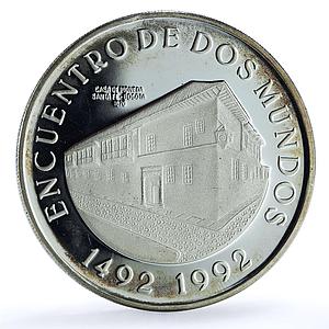Colombia 10000 pesos Bogota Mint KM-284 Ibero-American proof silver coin 1991