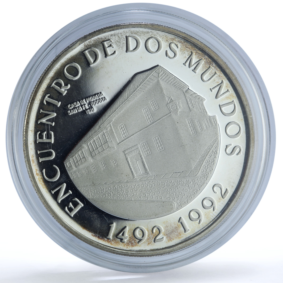 Colombia 10000 pesos Bogota Mint KM-284 Ibero-American proof silver coin 1991