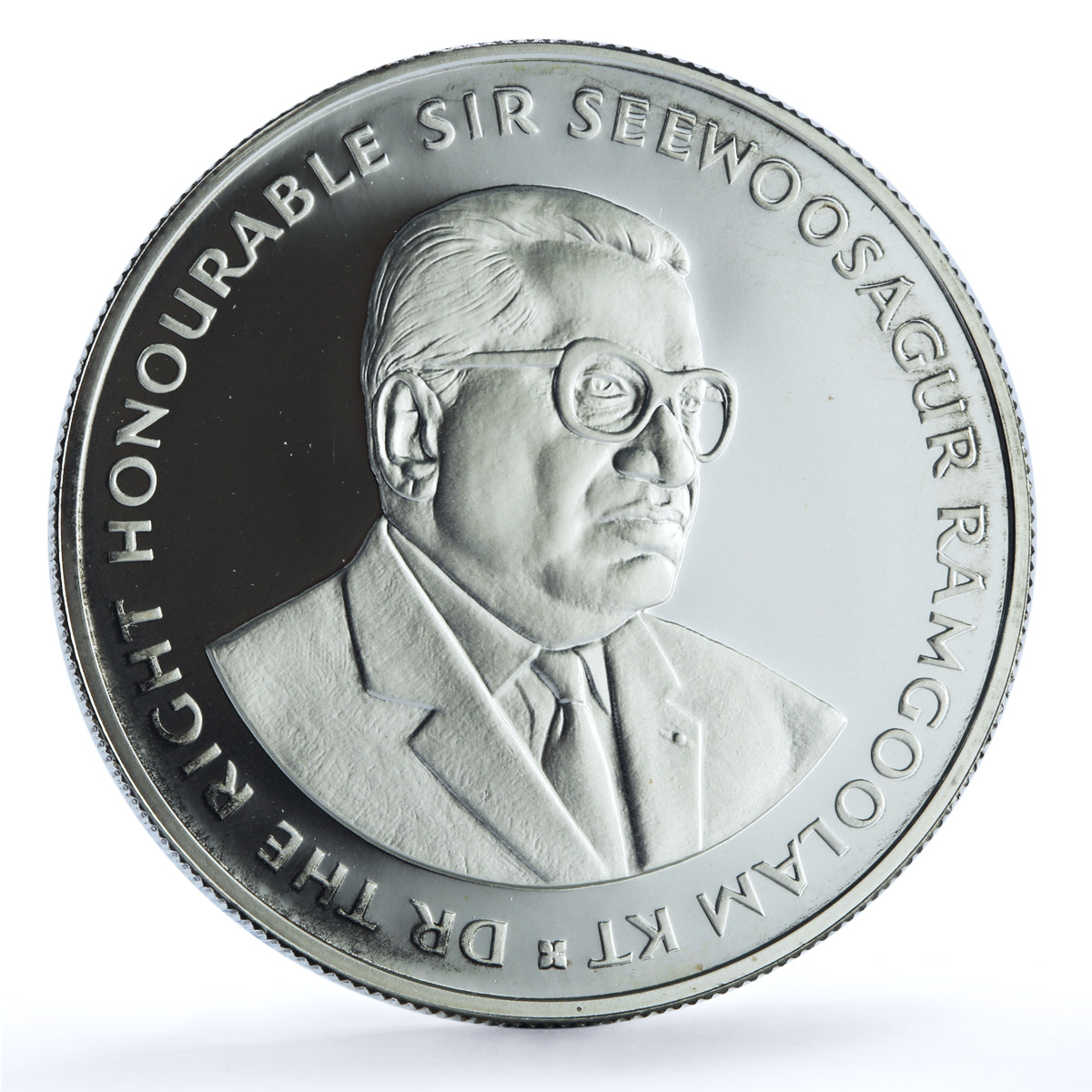 Mauritius 20 rupees Elizabeth II Philip Prince Charles KM-64 silver coin 1997