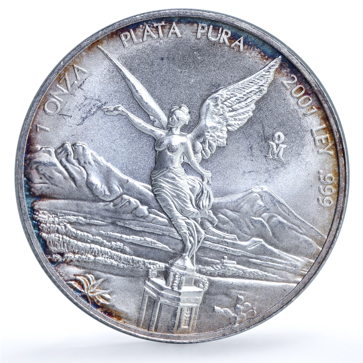 Mexico 1 onza Libertad Angel of Independence KM-639 Bullion silver coin 2001