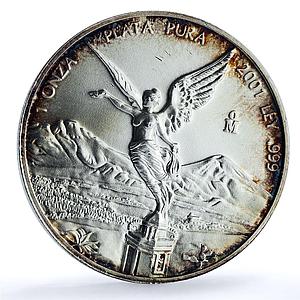 Mexico 1 onza Libertad Angel of Independence KM-639 Bullion silver coin 2001