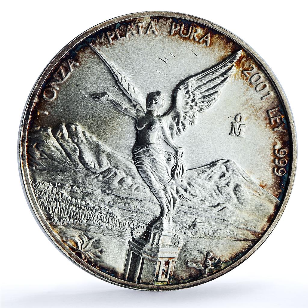 Mexico 1 onza Libertad Angel of Independence KM-639 Bullion silver coin 2001