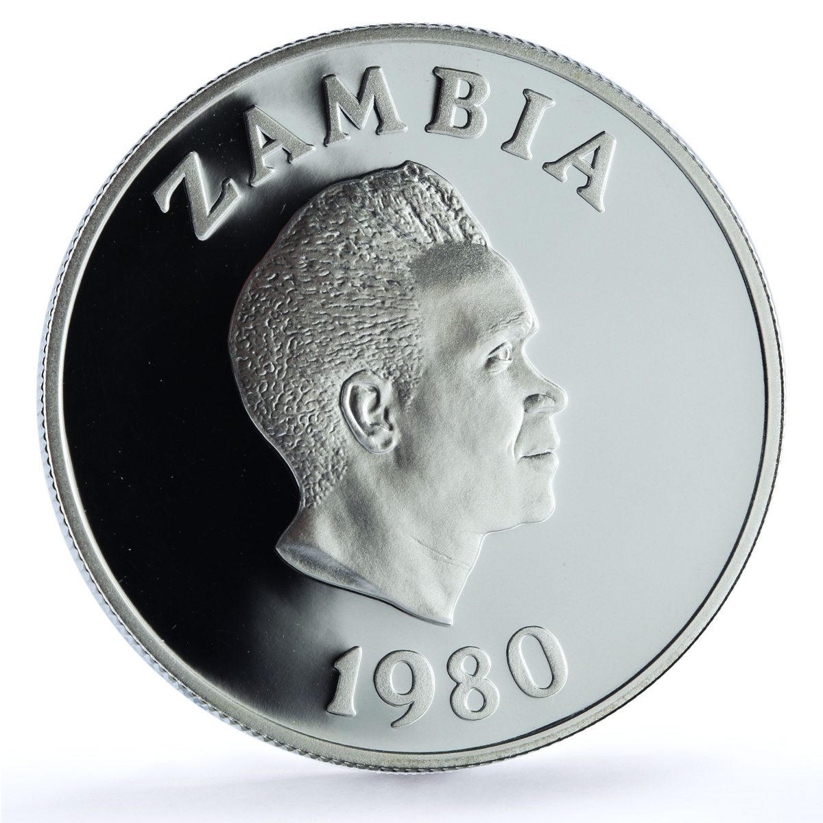 Zambia 10 kwacha Year of the Child KM-21 UNICEF Children proof silver coin 1980