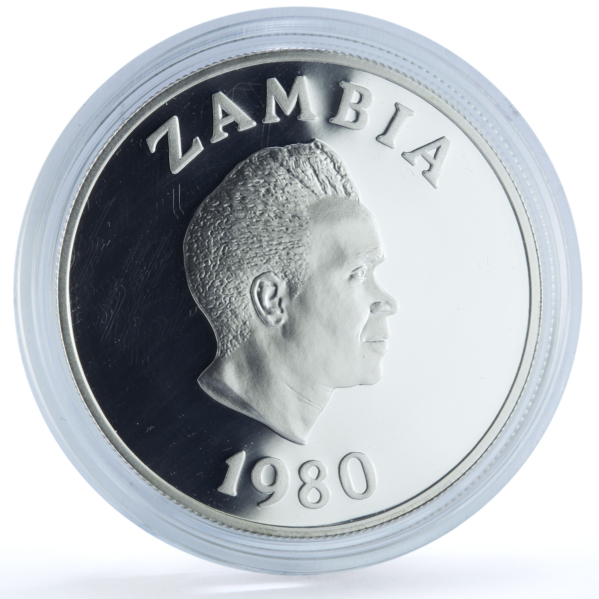 Zambia 10 kwacha Year of the Child KM-21 UNICEF Children proof silver coin 1980