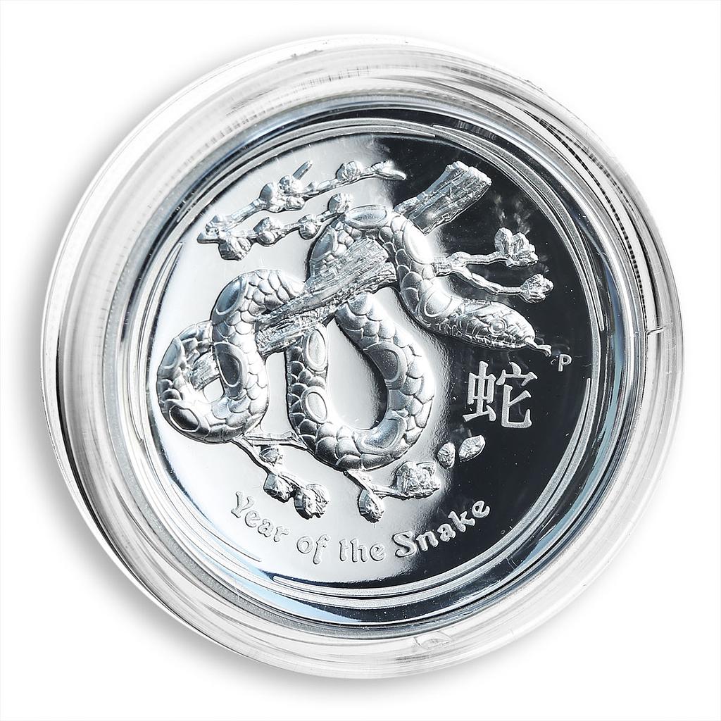 Australia 1 dollar Year of the Snake Lunar Series II Proof 1 oz High Relief 2013