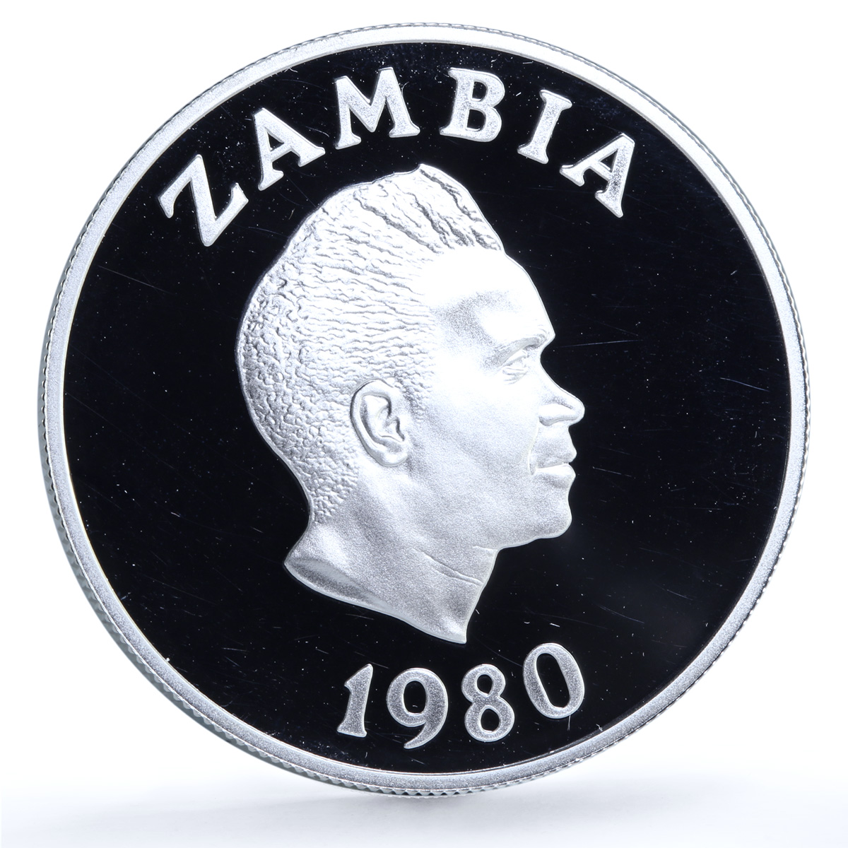Zambia 10 kwacha Year of the Child KM-21 UNICEF Children proof silver coin 1980
