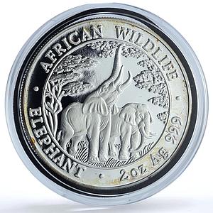 Zambia 10000 kwacha Elephant KM-188 African Wildlife 2 oz proof silver coin 2003