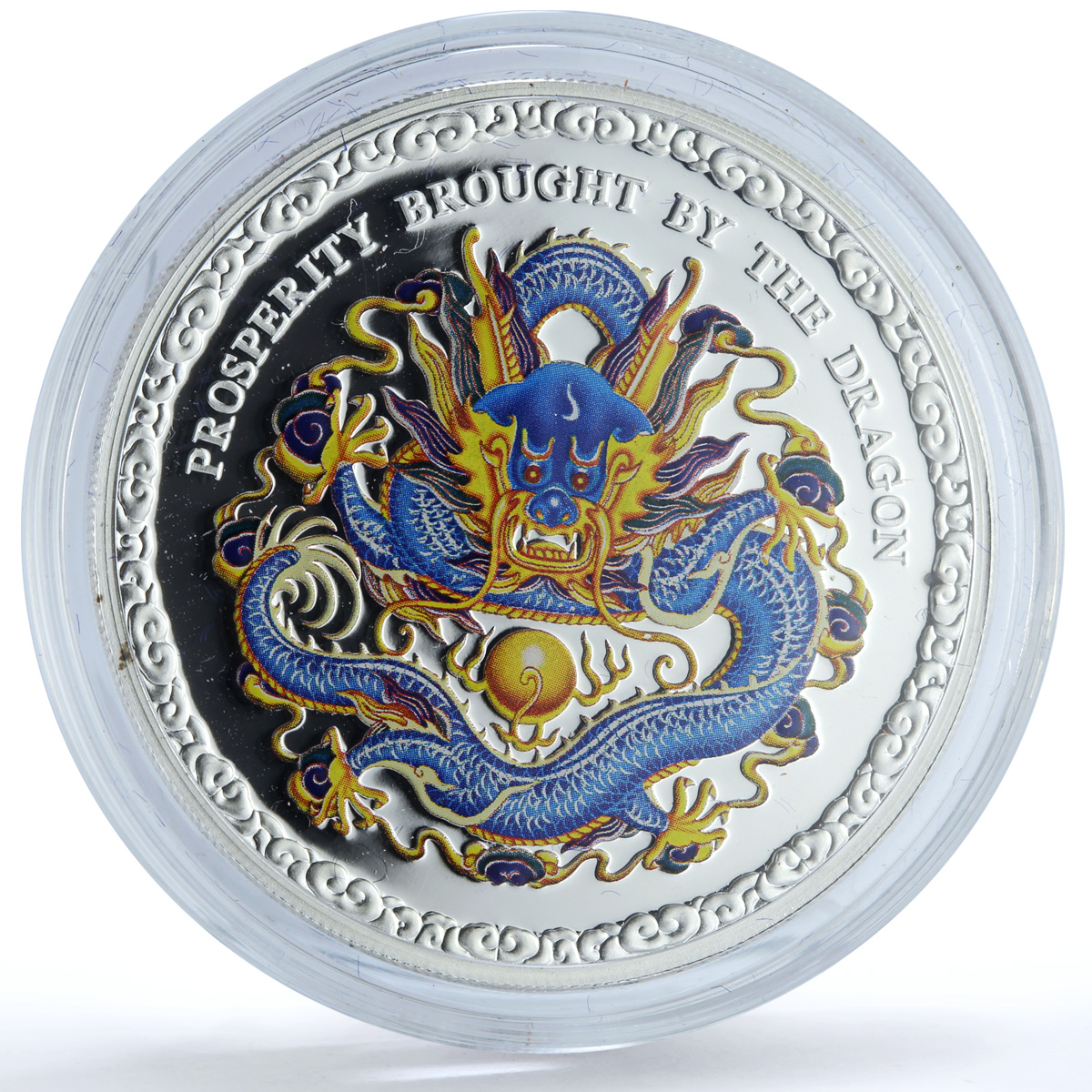 Cook Islands 5 dollars Year Dragon Prosperity Coloured KM-1446 silver coin 2012 Cook Islands 5 dollars Year Dragon Prosperity Coloured KM-1446 silver coin 2012