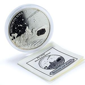 Liberia 10 dollars Meteorite NWA 267 KM-1605 Space Camel proof silver coin 2004