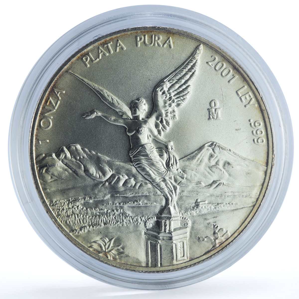 Mexico 1 onza Libertad Angel of Independence KM-639 Bullion silver coin 2001