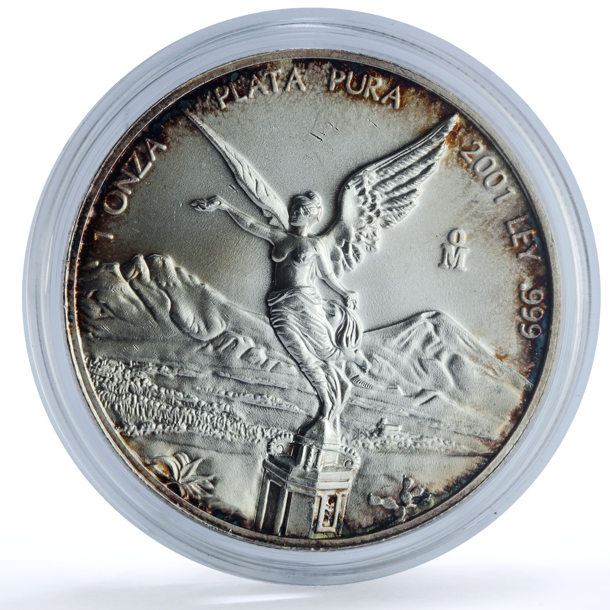 Mexico 1 onza Libertad Angel of Independence KM-639 Bullion silver coin 2001
