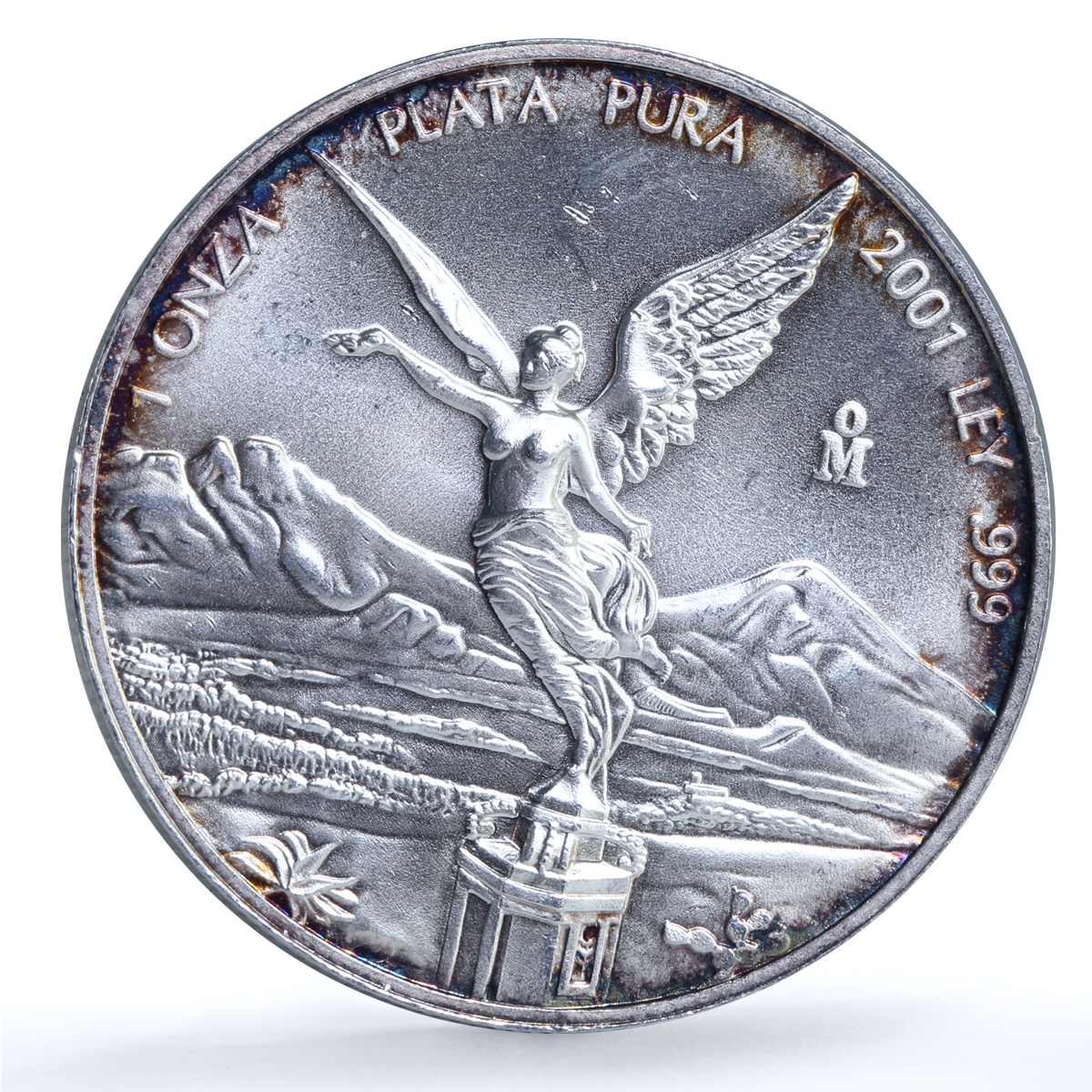 Mexico 1 onza Libertad Angel of Independence KM-639 Bullion silver coin 2001
