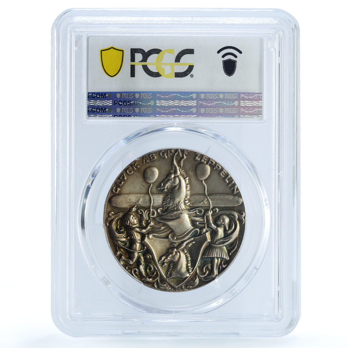 Germany Weimar Ferdinand Zeppelin Airships Matte SP63 PCGS silver medal 1928