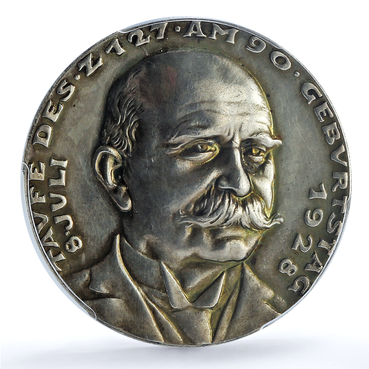 Germany Weimar Ferdinand Zeppelin Airships Matte SP63 PCGS silver medal 1928