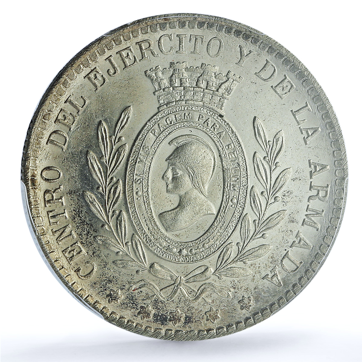 Spain 5 pesetas Casino Army Navy AU58 PCGS silver coin 1921 Spain 5 pesetas Casino Army Navy AU58 PCGS silver coin 1921