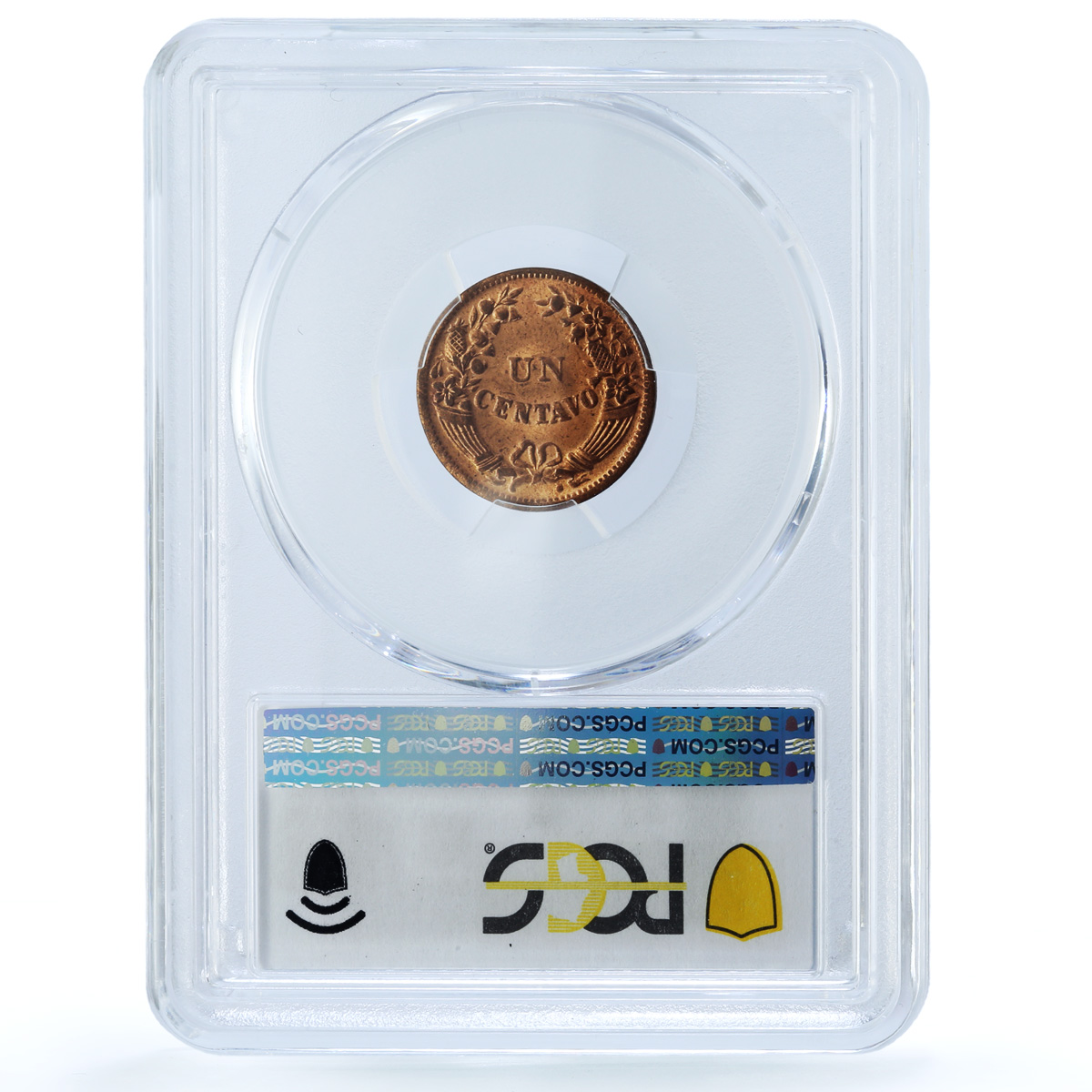 Peru 1 centavo Republic Coinage Radiant Star KM-211a MS65 PCGS bronze coin 1945 Peru 1 centavo Republic Coinage Radiant Star KM-211a MS65 PCGS bronze coin 1945