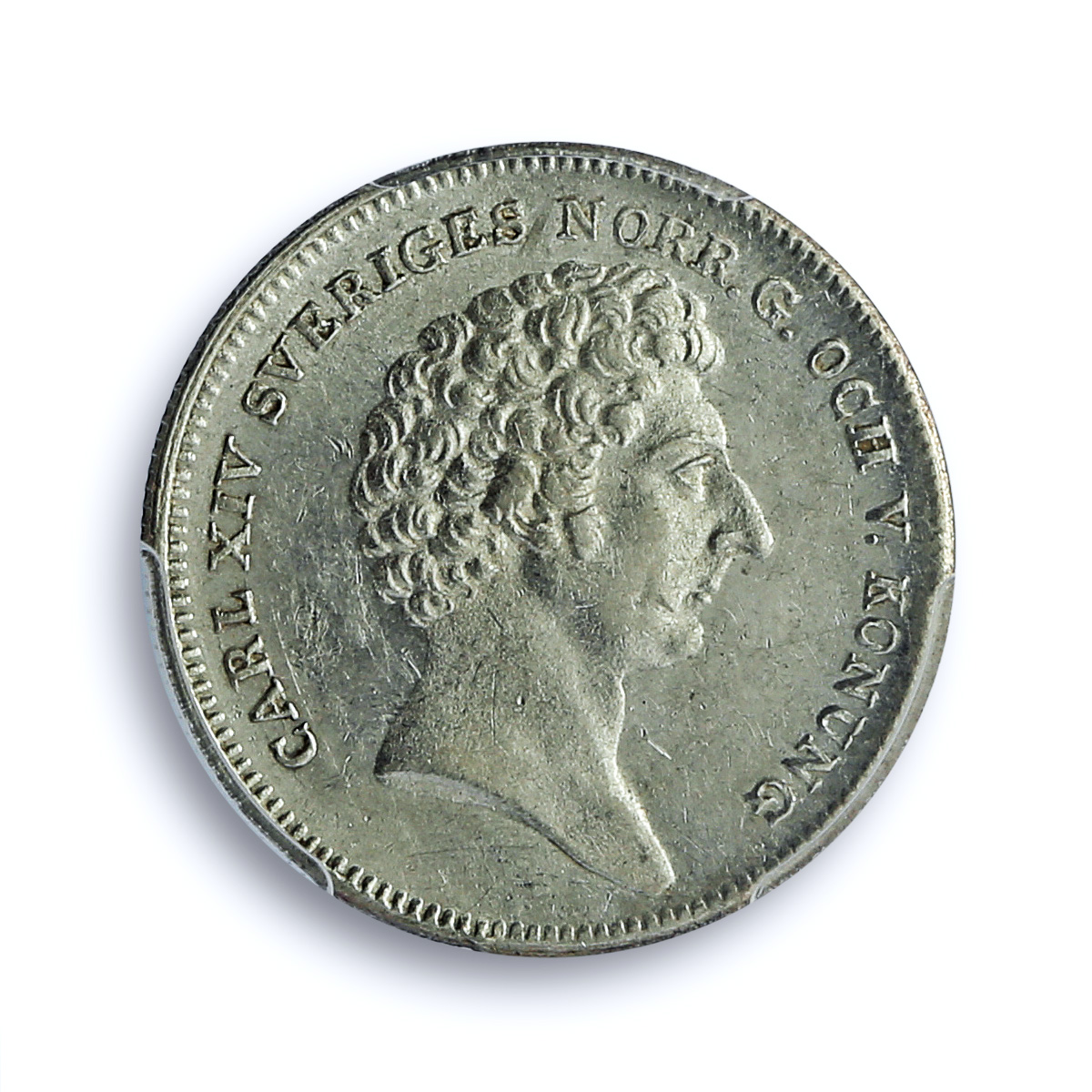 Sweden 1/8 riksdaler King Carl Charles XIV Coinage MS62 PCGS silver coin 1831 Sweden 1/8 riksdaler King Carl Charles XIV Coinage MS62 PCGS silver coin 1831