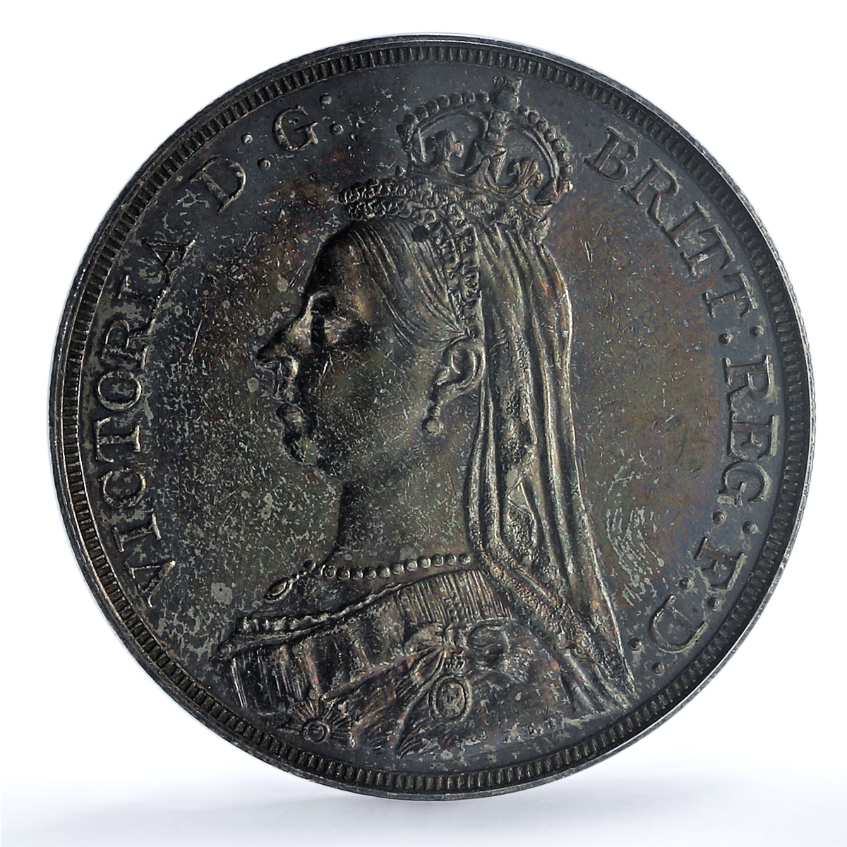 Great Britain 1 crown Queen Victoria St George KM-765 AU PCGS silver coin 1887 Great Britain 1 crown Queen Victoria St George KM-765 AU PCGS silver coin 1887