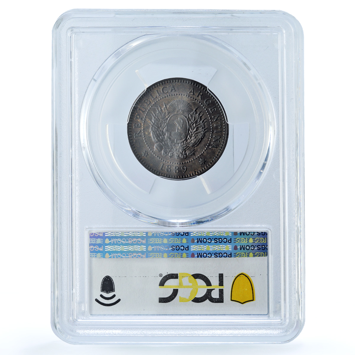 Argentina 1 centavo Republic Coinage Libertad KM-32 MS63 PCGS bronze coin 1889 Argentina 1 centavo Republic Coinage Libertad KM-32 MS63 PCGS bronze coin 1889