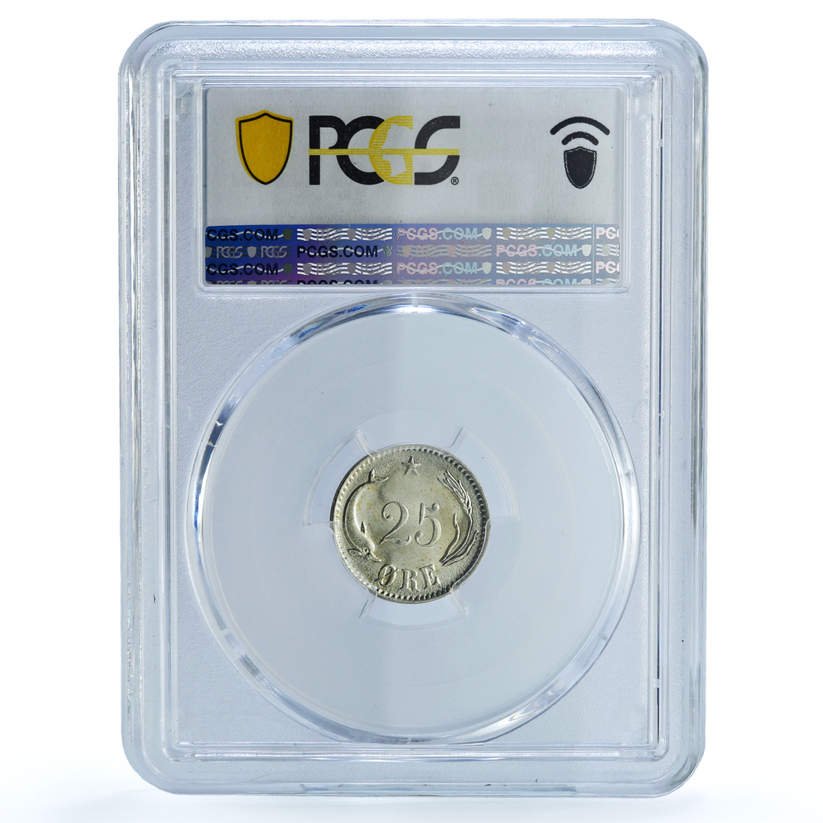 Denmark 25 ore King Christian IX Coinage KM-796 MS64 PCGS silver coin 1874 Denmark 25 ore King Christian IX Coinage KM-796 MS64 PCGS silver coin 1874
