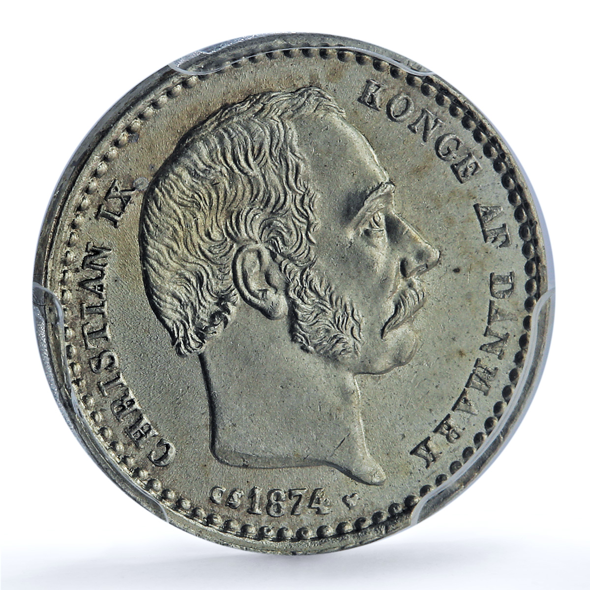 Denmark 25 ore King Christian IX Coinage KM-796 MS64 PCGS silver coin 1874 Denmark 25 ore King Christian IX Coinage KM-796 MS64 PCGS silver coin 1874