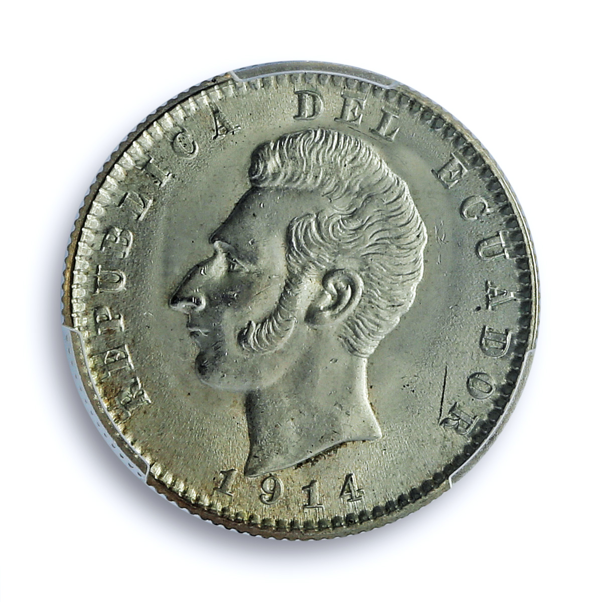 Ecuador 2 decimos Republic Coinage Sucre Philadelphia MS64 PCGS silver coin 1914 Ecuador 2 decimos Republic Coinage Sucre Philadelphia MS64 PCGS silver coin 1914