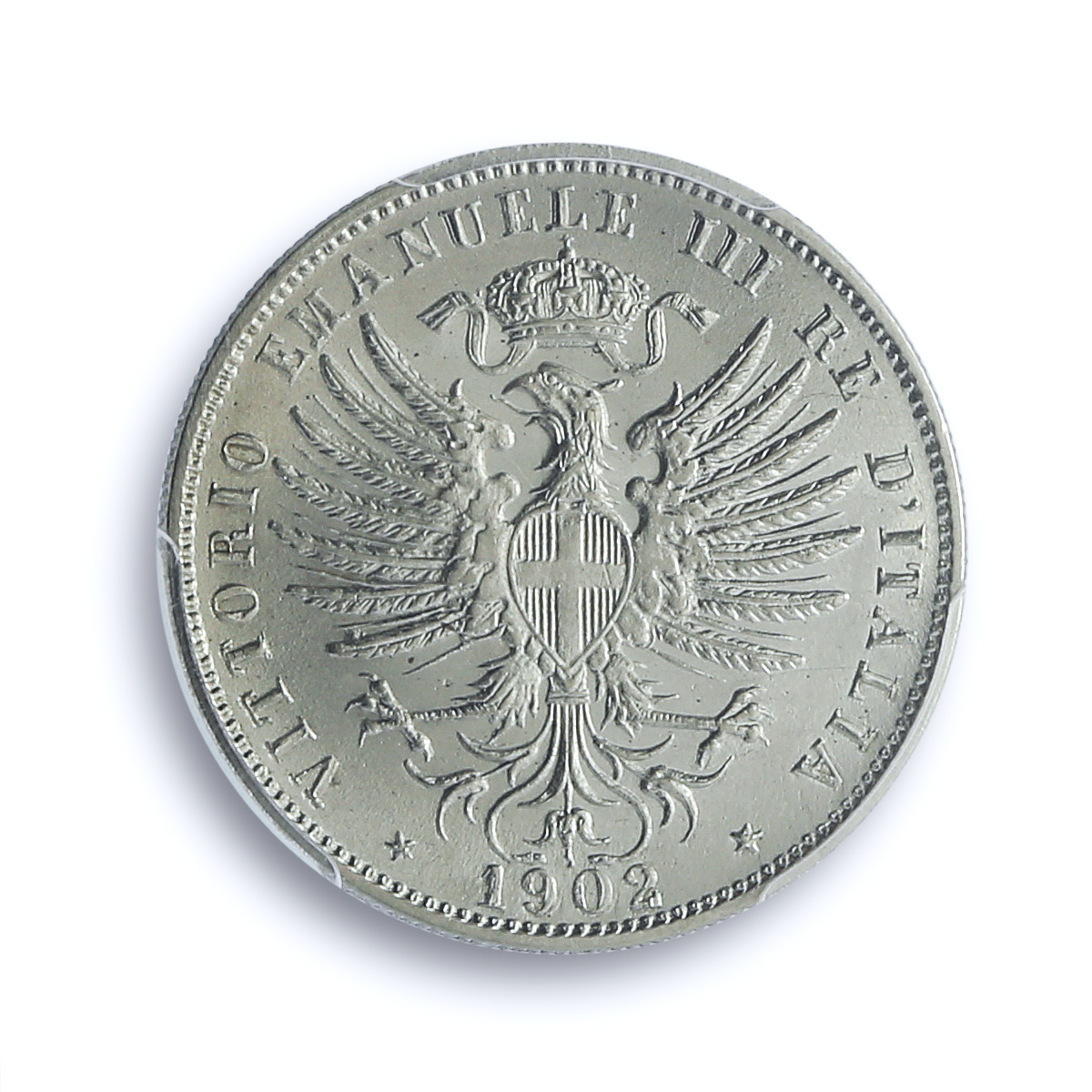 Italy 25 centesimi King Victor Emmanuel III Coinage MS64 PCGS CuNi coin 1902