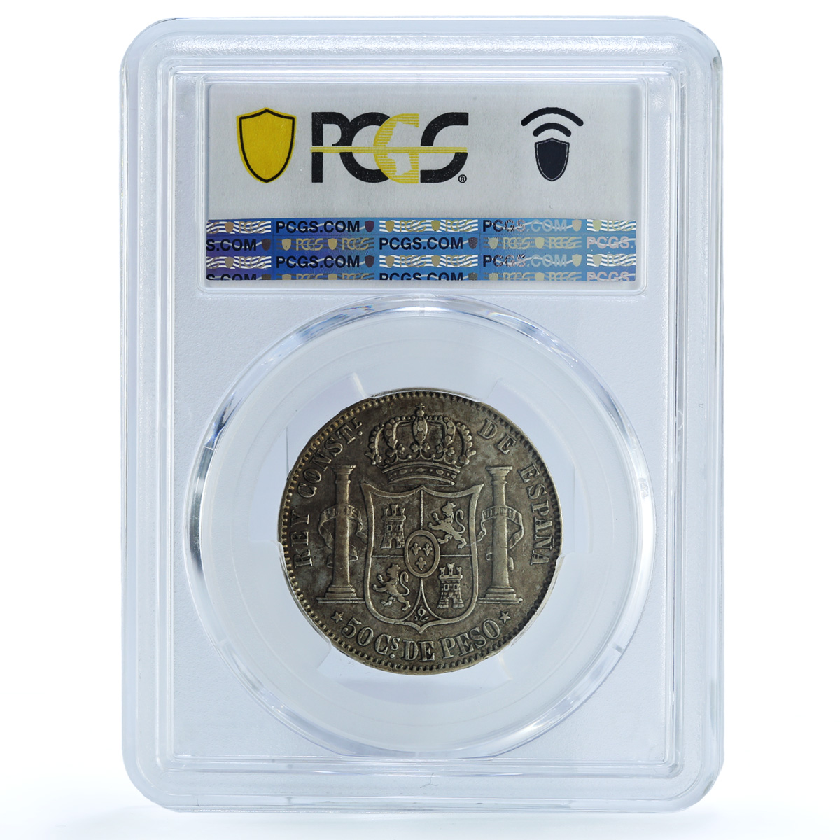 Philippines 50 centavos King Alfonso XII Coinage XF45 PCGS silver coin 1884 Philippines 50 centavos King Alfonso XII Coinage XF45 PCGS silver coin 1884