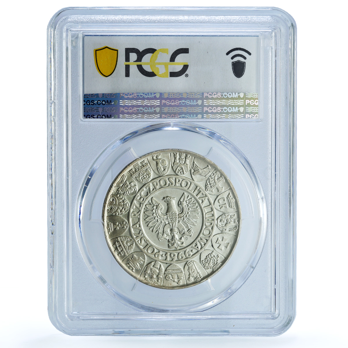 Poland 100 zlotych Polish Millennium History Probe SP64 PCGS silver coin 1966 Poland 100 zlotych Polish Millennium History Probe SP64 PCGS silver coin 1966