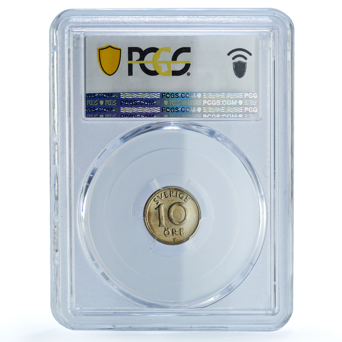 Sweden 10 ore King Gustaf V Coinage KM-795 MS65 PCGS NiBrass coin 1920 Sweden 10 ore King Gustaf V Coinage KM-795 MS65 PCGS NiBrass coin 1920