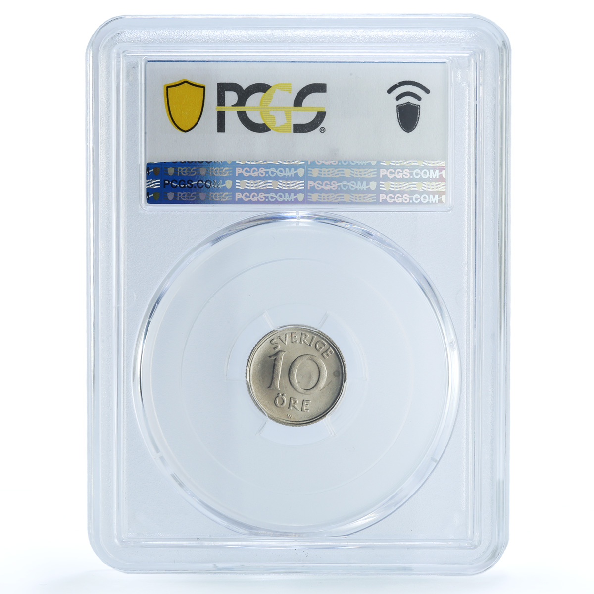 Sweden 10 ore King Gustaf V Coinage KM-795 MS65 PCGS NiBrass coin 1924 Sweden 10 ore King Gustaf V Coinage KM-795 MS65 PCGS NiBrass coin 1924