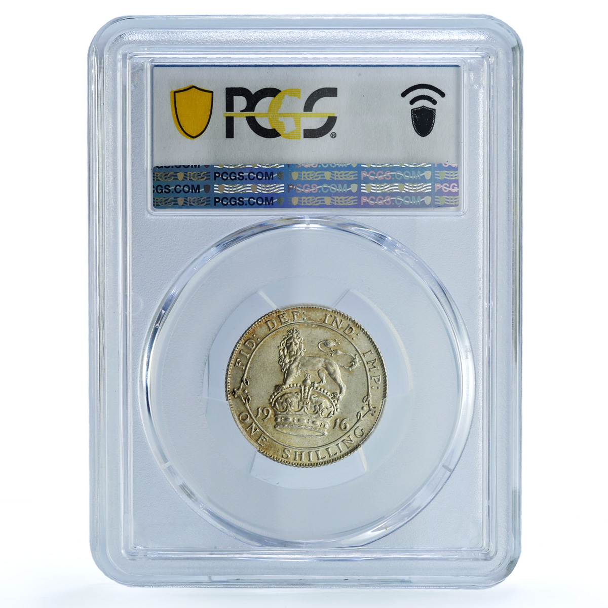 Great Britain 1 shilling King George V Coinage KM-816 MS62 PCGS silver coin 1916 Great Britain 1 shilling King George V Coinage KM-816 MS62 PCGS silver coin 1916