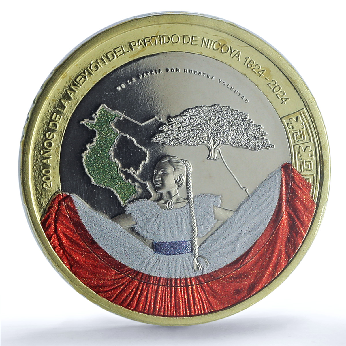 Costa Rica 500 colones Partido de Nicoya Annexation PR69 PCGS bimetal coin 2024 Costa Rica 500 colones Partido de Nicoya Annexation PR69 PCGS bimetal coin 2024
